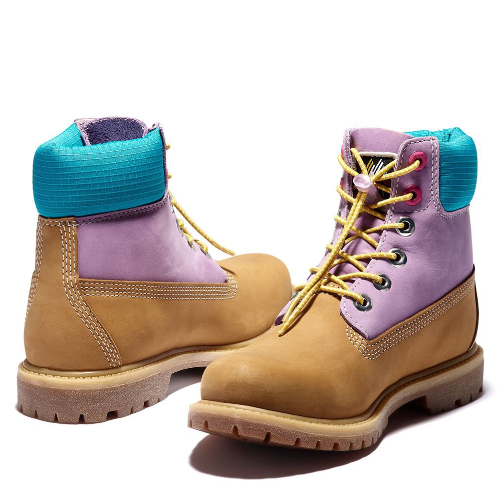 Bocanci 6-Inch Timberland Dama Maro/Violet - Premium Waterproof - Romania - DBZMOI503